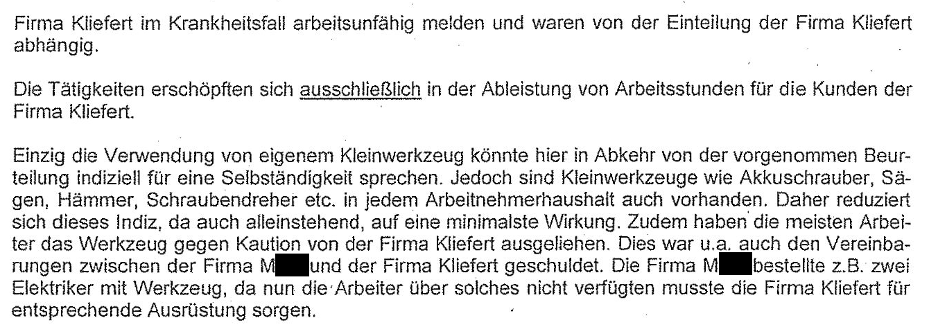 Teil 2 der 31 Zeilen, in denen Herr Florian Engl den Status der 69 Mandanten feststellt.